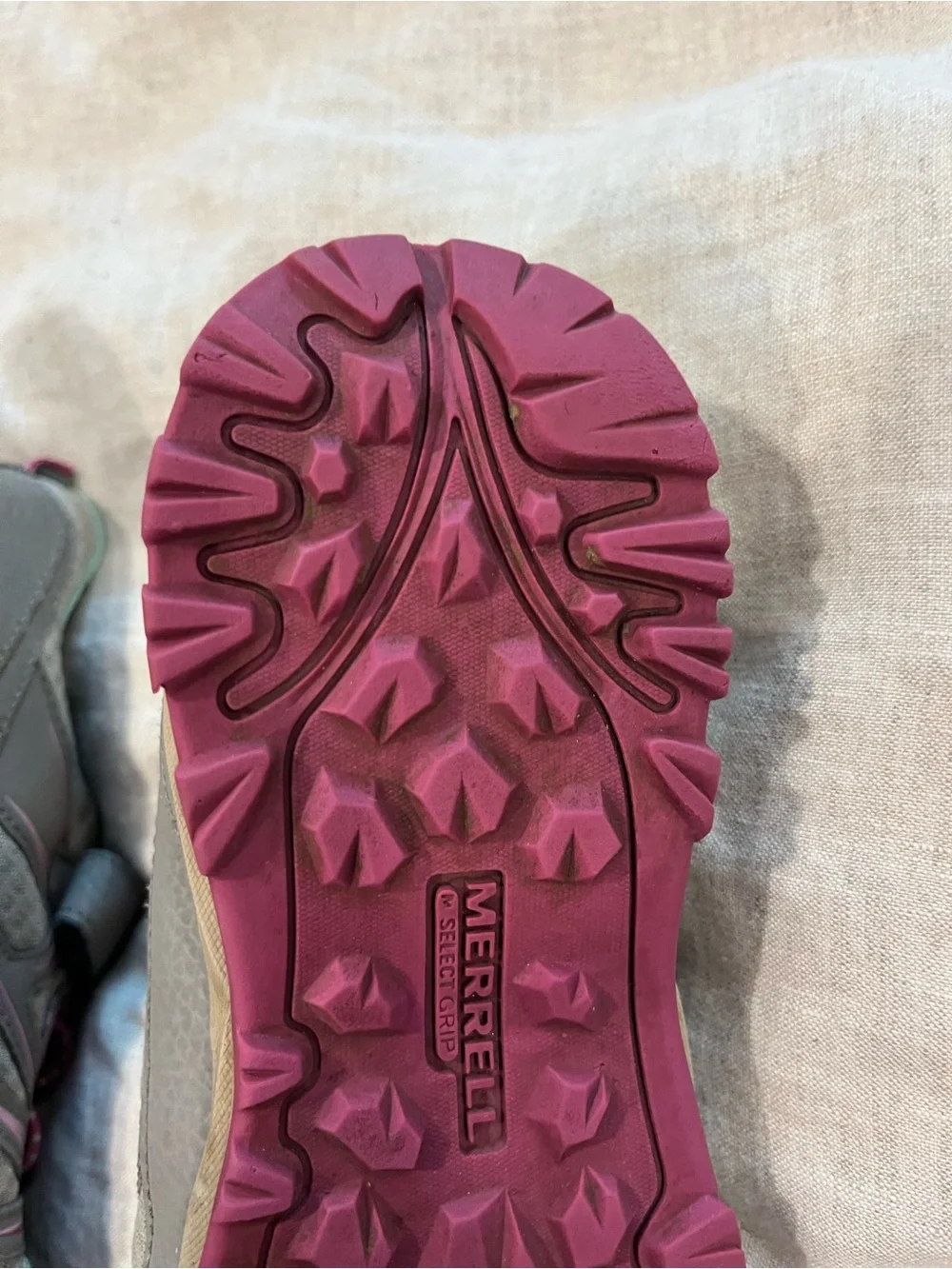 Merrell girls Gray and Pink Outdoor Trail Shoes